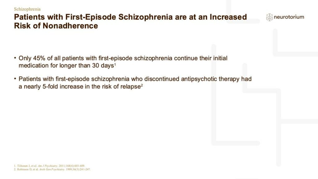 Patients with First-Episode Schizophrenia are at an Increased Risk of Nonadherence